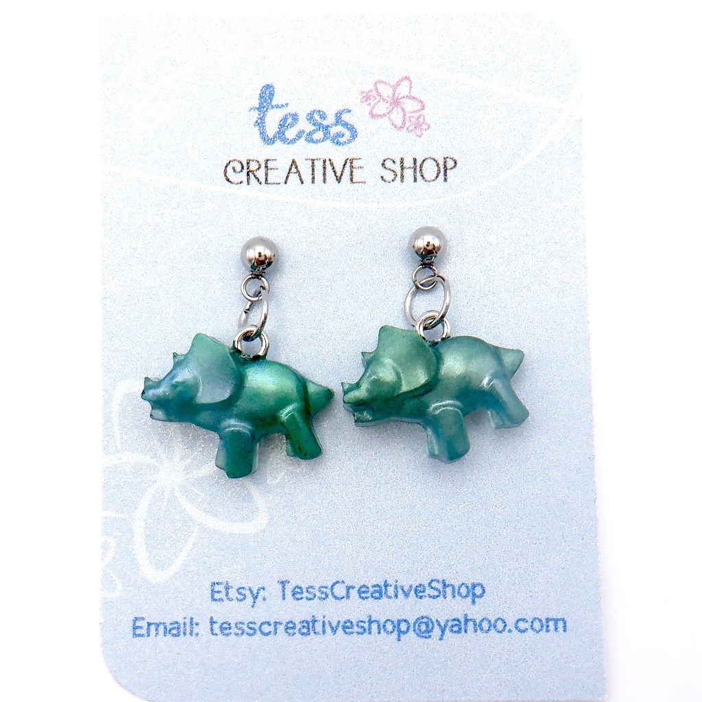 Small Resin Dinosaurs Earrings New